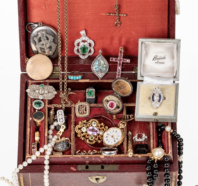 selection of jewellery - watches necklage rings